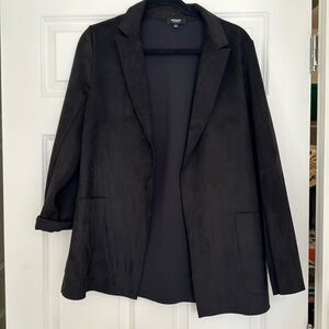 Black Faux Leather Black Jacket